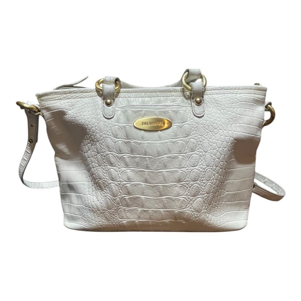 Brahmin Beautiful White Purse/Crossbody